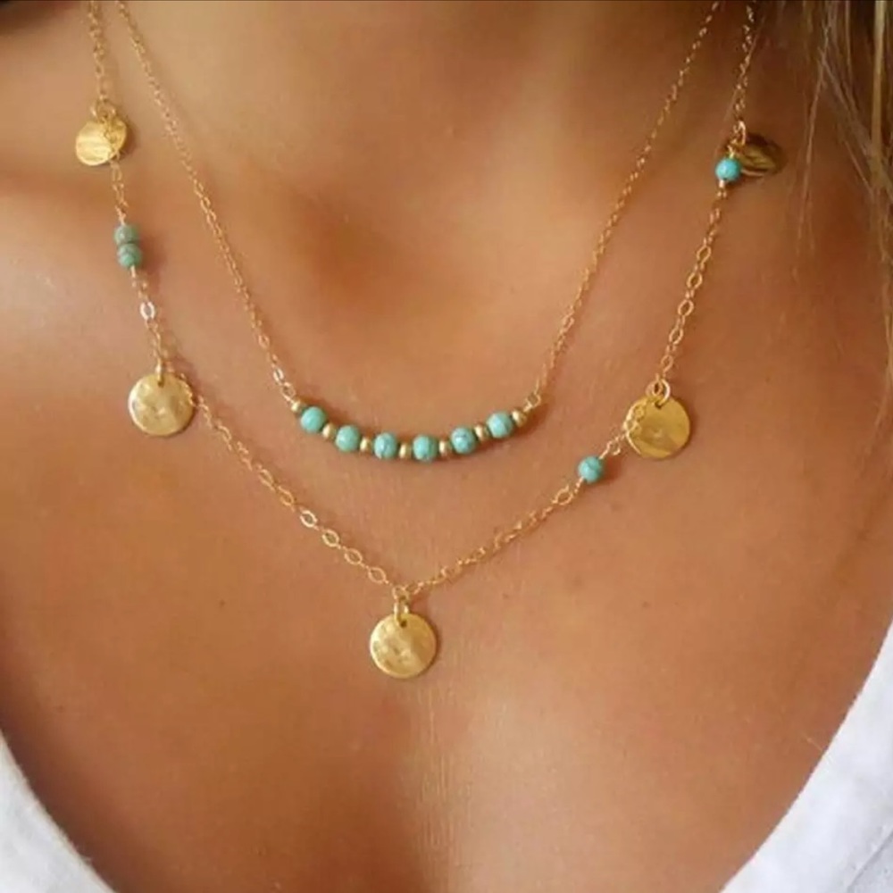 Layered Gold Dipped Necklace...